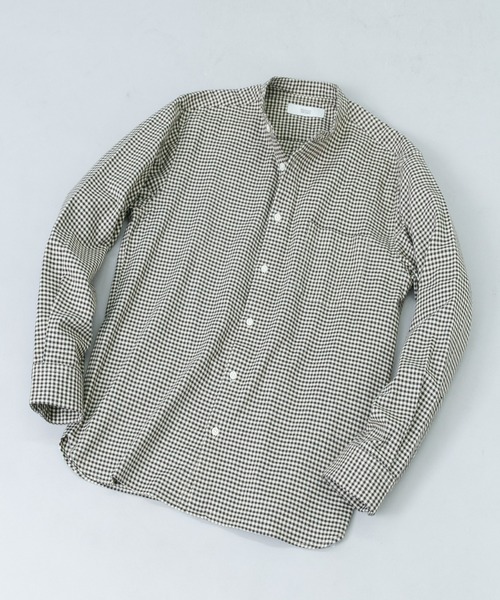 URBAN RESEARCH ROSSO MEN(アーバンリサーチロッソメン)の「『抗菌 / 防臭』アーバンリラックスバンドカラーネルシャツ(シャツ/ブラウス・メンズ・グレー/ベージュ系その他/ブルー系その他/ネイビー/ブラック/ブラウン系その他/アイボリー/グレー系その他・MEDIUM/X-LARGE/SMALL/LARGE)」の1枚目の写真