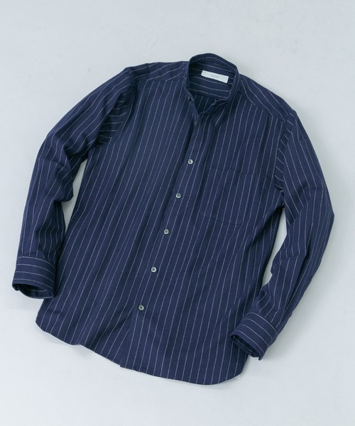 URBAN RESEARCH ROSSO MEN(アーバンリサーチロッソメン)の「『抗菌 / 防臭』アーバンリラックスバンドカラーネルシャツ(シャツ/ブラウス・メンズ・グレー/ベージュ系その他/ブルー系その他/ネイビー/ブラック/ブラウン系その他/アイボリー/グレー系その他・MEDIUM/X-LARGE/SMALL/LARGE)」の8枚目の写真