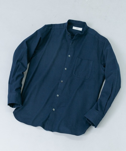 URBAN RESEARCH ROSSO MEN(アーバンリサーチロッソメン)の「『抗菌 / 防臭』アーバンリラックスバンドカラーネルシャツ(シャツ/ブラウス・メンズ・グレー/ベージュ系その他/ブルー系その他/ネイビー/ブラック/ブラウン系その他/アイボリー/グレー系その他・MEDIUM/X-LARGE/SMALL/LARGE)」の7枚目の写真