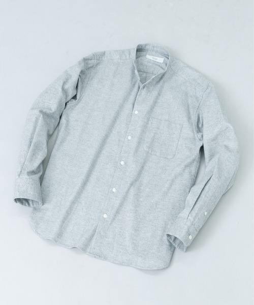 URBAN RESEARCH ROSSO MEN(アーバンリサーチロッソメン)の「『抗菌 / 防臭』アーバンリラックスバンドカラーネルシャツ(シャツ/ブラウス・メンズ・グレー/ベージュ系その他/ブルー系その他/ネイビー/ブラック/ブラウン系その他/アイボリー/グレー系その他・MEDIUM/X-LARGE/SMALL/LARGE)」の4枚目の写真