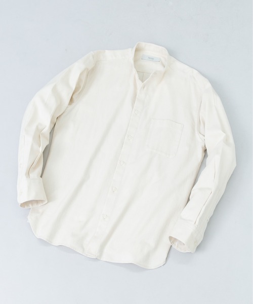 URBAN RESEARCH ROSSO MEN(アーバンリサーチロッソメン)の「『抗菌 / 防臭』アーバンリラックスバンドカラーネルシャツ(シャツ/ブラウス・メンズ・グレー/ベージュ系その他/ブルー系その他/ネイビー/ブラック/ブラウン系その他/アイボリー/グレー系その他・MEDIUM/X-LARGE/SMALL/LARGE)」の2枚目の写真
