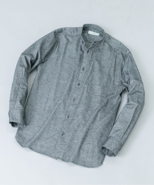 URBAN RESEARCH ROSSO MEN(アーバンリサーチロッソメン)の「『抗菌 / 防臭』アーバンリラックスバンドカラーネルシャツ(シャツ/ブラウス・メンズ・グレー/ベージュ系その他/ブルー系その他/ネイビー/ブラック/ブラウン系その他/アイボリー/グレー系その他・MEDIUM/X-LARGE/SMALL/LARGE)」の3枚目の写真