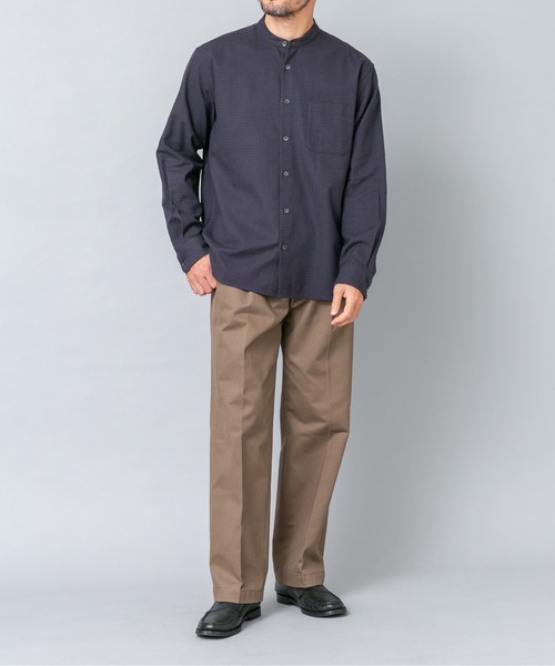 URBAN RESEARCH ROSSO MEN(アーバンリサーチロッソメン)の「『抗菌 / 防臭』アーバンリラックスバンドカラーネルシャツ(シャツ/ブラウス・メンズ・グレー/ベージュ系その他/ブルー系その他/ネイビー/ブラック/ブラウン系その他/アイボリー/グレー系その他・MEDIUM/X-LARGE/SMALL/LARGE)」の14枚目の写真