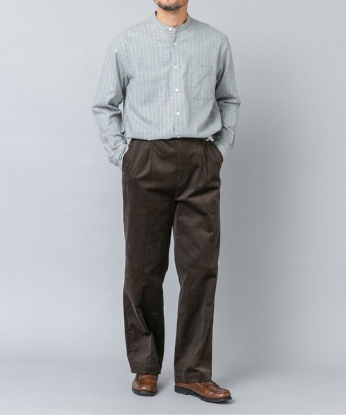 URBAN RESEARCH ROSSO MEN(アーバンリサーチロッソメン)の「『抗菌 / 防臭』アーバンリラックスバンドカラーネルシャツ(シャツ/ブラウス・メンズ・グレー/ベージュ系その他/ブルー系その他/ネイビー/ブラック/ブラウン系その他/アイボリー/グレー系その他・MEDIUM/X-LARGE/SMALL/LARGE)」の9枚目の写真