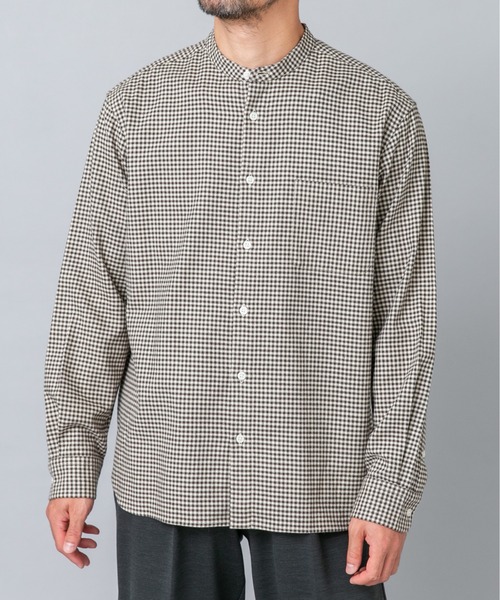 URBAN RESEARCH ROSSO MEN(アーバンリサーチロッソメン)の「『抗菌 / 防臭』アーバンリラックスバンドカラーネルシャツ(シャツ/ブラウス・メンズ・グレー/ベージュ系その他/ブルー系その他/ネイビー/ブラック/ブラウン系その他/アイボリー/グレー系その他・MEDIUM/X-LARGE/SMALL/LARGE)」の16枚目の写真