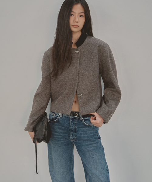 SIGREAT(シグレート)の「CLASSIC VOLUME WOOL JACKET_BROWN(テーラードジャケット・レディース・ブラウン・FREE)」の1枚目の写真