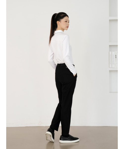 NITINA（ニティナ）の「エアロフィット 長袖襟付きTシャツ WH（Tシャツ/カットソー・レディース・ホワイト・SMALL/MEDIUM）」の5枚目の写真
