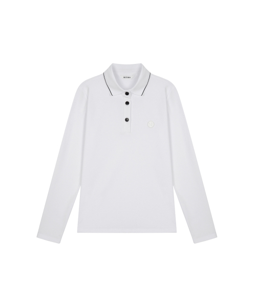 NITINA（ニティナ）の「エアロフィット 長袖襟付きTシャツ WH（Tシャツ/カットソー・レディース・ホワイト・SMALL/MEDIUM）」の7枚目の写真