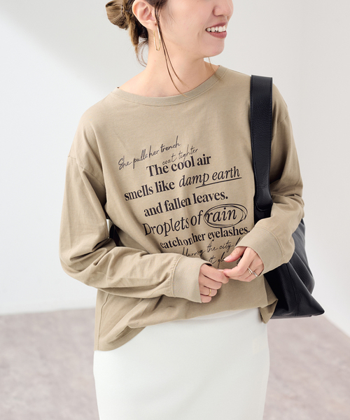 FRAMeWORK（フレームワーク）の「プリントロンTEE（Tシャツ/カットソー・レディース・チャコールグレー/ベージュ/ホワイト・FREE）」の21枚目の写真