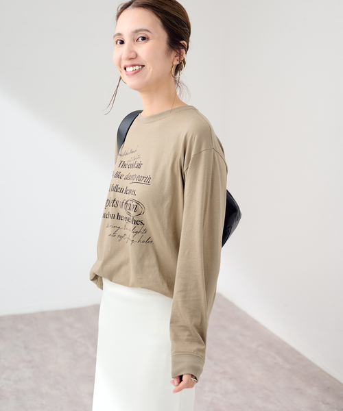 FRAMeWORK（フレームワーク）の「プリントロンTEE（Tシャツ/カットソー・レディース・チャコールグレー/ベージュ/ホワイト・FREE）」の20枚目の写真