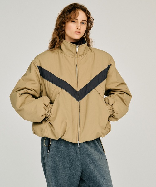 PRANK PROJECT(プランクプロジェクト)の「【2026Winter Pre-Order】パデッドウィンドブレーカー / Padded Windbreaker(ナイロンジャケット・レディース・レッド/ベージュ/ブラック・FREE)」の2枚目の写真