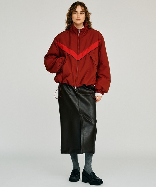 PRANK PROJECT(プランクプロジェクト)の「【2026Winter Pre-Order】パデッドウィンドブレーカー / Padded Windbreaker(ナイロンジャケット・レディース・レッド/ベージュ/ブラック・FREE)」の6枚目の写真