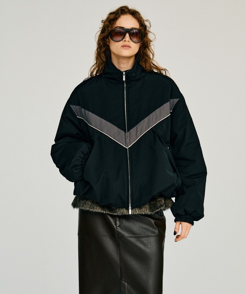 PRANK PROJECT(プランクプロジェクト)の「【2026Winter Pre-Order】パデッドウィンドブレーカー / Padded Windbreaker(ナイロンジャケット・レディース・レッド/ベージュ/ブラック・FREE)」の12枚目の写真