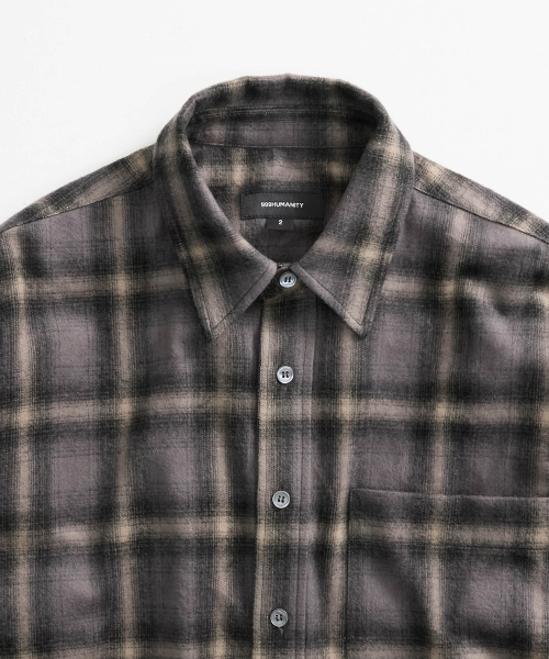 999HUMANITY（999ヒューマニティ）の「EASY CHECK SHIRT V20 (グレー)（シャツ/ブラウス・レディース・その他・1(S)/2(M)/3(L)）」の3枚目の写真