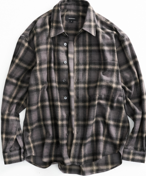 999HUMANITY（999ヒューマニティ）の「EASY CHECK SHIRT V20 (グレー)（シャツ/ブラウス・レディース・その他・1(S)/2(M)/3(L)）」の4枚目の写真
