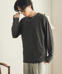 SENSE OF PLACE by URBAN RESEARCH | ブラッシュドボーダーロングTシャツ(Tシャツ/カットソー)