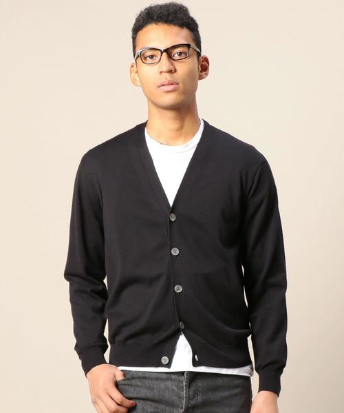 BEAUTY&YOUTH UNITED ARROWS(ビューティーアンドユースユナイテッドアローズ)の「BY イタリーヤーン コットン Vカーディガン◆(カーディガン/ボレロ・メンズ・ブラック/グレー/ネイビー・SMALL/X-LARGE/MEDIUM/LARGE)」の2枚目の写真