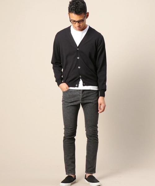 BEAUTY&YOUTH UNITED ARROWS(ビューティーアンドユースユナイテッドアローズ)の「BY イタリーヤーン コットン Vカーディガン◆(カーディガン/ボレロ・メンズ・ブラック/グレー/ネイビー・SMALL/X-LARGE/MEDIUM/LARGE)」の12枚目の写真