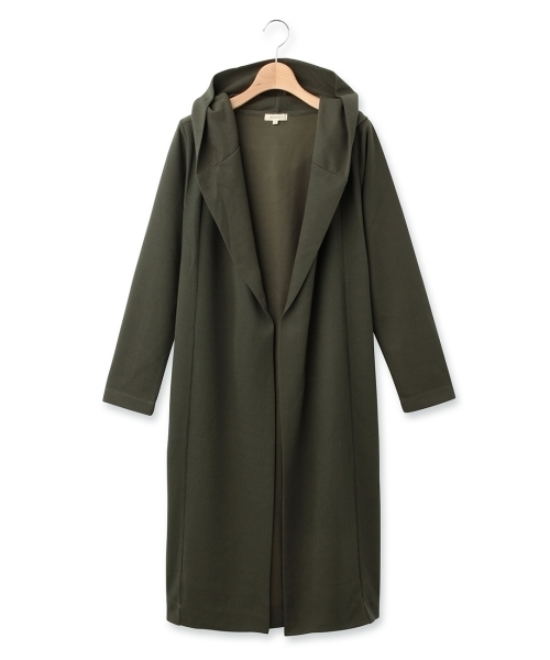 HusHusH（ハッシュアッシュ）の「サカリバフーデッドロングカーディガン（カーディガン/ボレロ・レディース・ブルー/ホワイト/カーキ/グレー・02/03）」の3枚目の写真