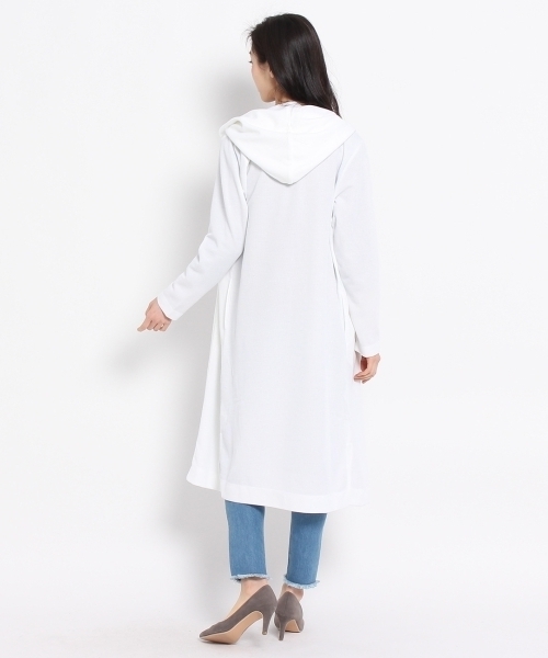 HusHusH（ハッシュアッシュ）の「サカリバフーデッドロングカーディガン（カーディガン/ボレロ・レディース・ブルー/ホワイト/カーキ/グレー・02/03）」の7枚目の写真