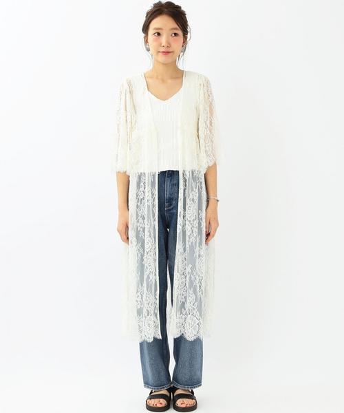 Another Edition（アナザーエディション）の「レースロングワンピース/ AEMFC LACE LONG OP◆（ワンピース・レディース・オフホワイト/ブラック/ベージュ・フリー）」の6枚目の写真