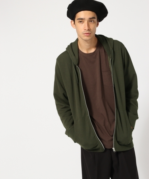 RAGEBLUE（レイジブルー）の「＜KARUTSUMUGI糸使用＞スウェットZIPパーカ/735252（パーカー・メンズ・グレー/ブラック/オリーブ・LARGE/MEDIUM）」の17枚目の写真