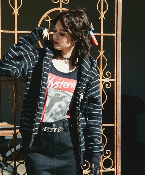 HYSTERIC GLAMOUR(ヒステリックグラマー)の「H V.I.Pワッペン PK(パーカー・レディース・ホワイト/トップグレー/ブラック・FREE)」の2枚目の写真