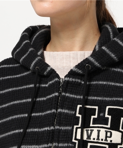 HYSTERIC GLAMOUR(ヒステリックグラマー)の「H V.I.Pワッペン PK(パーカー・レディース・ホワイト/トップグレー/ブラック・FREE)」の15枚目の写真