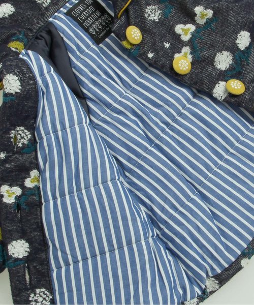 apres les cours（アプレレクール）の「花柄ジャガードアウター（ダウンジャケット/コート・キッズ・ネイビー/マスタード・80/120/100/90/110/130）」の10枚目の写真