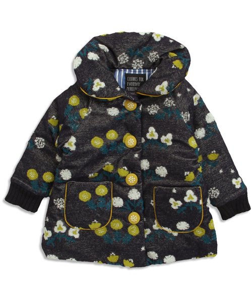 apres les cours（アプレレクール）の「花柄ジャガードアウター（ダウンジャケット/コート・キッズ・ネイビー/マスタード・80/120/100/90/110/130）」の11枚目の写真