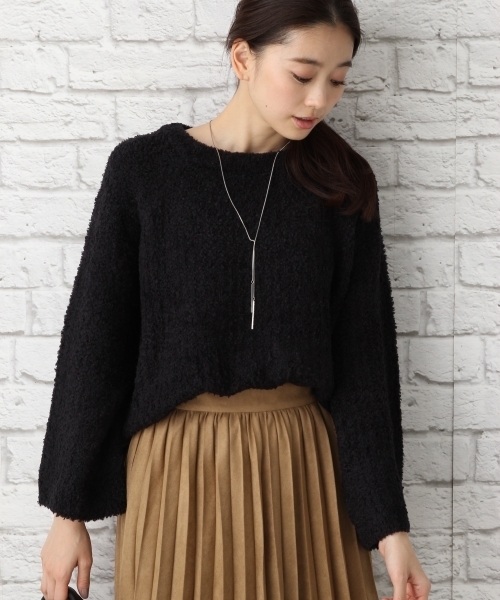 LEPSIM（レプシィム）の「3Gクルーネックフェザープルオーバー　742592（ニット/セーター・レディース・オフホワイト/グリーン/ネイビー・FREE）」の3枚目の写真