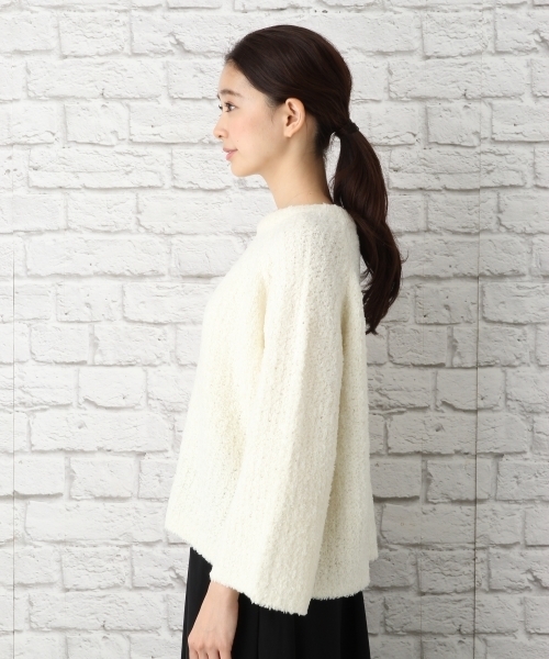 LEPSIM（レプシィム）の「3Gクルーネックフェザープルオーバー　742592（ニット/セーター・レディース・オフホワイト/グリーン/ネイビー・FREE）」の7枚目の写真