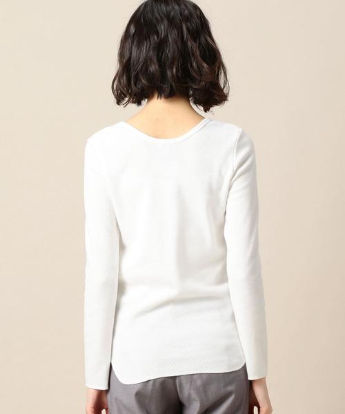 BEAUTY&YOUTH UNITED ARROWS（ビューティーアンドユースユナイテッドアローズ）の「BY サーマルメッシュ Uネックカットソー ◆（Tシャツ/カットソー・レディース・ホワイト/ライトグレー/ライトピンク/オリーブ・FREE）」の17枚目の写真