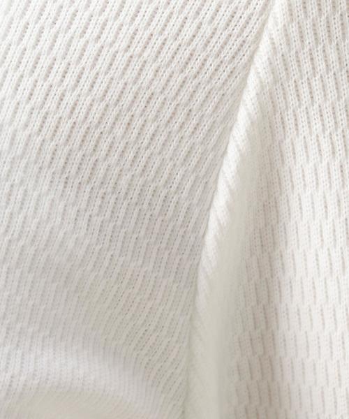 BEAUTY&YOUTH UNITED ARROWS（ビューティーアンドユースユナイテッドアローズ）の「BY サーマルメッシュ Uネックカットソー ◆（Tシャツ/カットソー・レディース・ホワイト/ライトグレー/ライトピンク/オリーブ・FREE）」の7枚目の写真