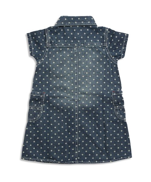 BREEZE（ブリーズ）の「デニムシャツワンピ（シャツワンピース・キッズ・サックスブルー/ネイビー/ストライプ・80/140/100/120/95/110/130/90）」の11枚目の写真