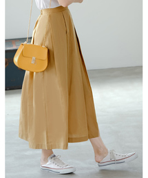 Re:EDIT | [綿と麻が出会うとき、生まれるのは上品ナチュラル]コットンリネンフレアスカートボトムス/スカート/ロング・マキシ丈（76cm～）[リエディ][2017AW][ナチュラル綿麻素材](スカート)