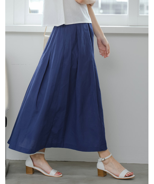 Re:EDIT（リエディ）の「コットンリネンフレアスカート（スカート・レディース・グレー/ブルー/ベージュ/オレンジ/ネイビー/レッド/グリーン/ブラック/ワイン/カーキ・LARGE/MEDIUM）」の7枚目の写真