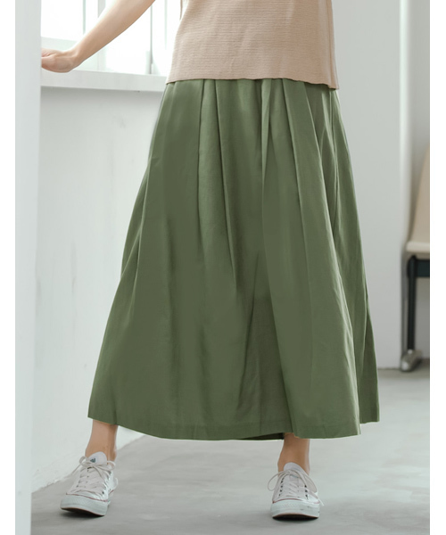 Re:EDIT（リエディ）の「コットンリネンフレアスカート（スカート・レディース・グレー/ブルー/ベージュ/オレンジ/ネイビー/レッド/グリーン/ブラック/ワイン/カーキ・LARGE/MEDIUM）」の5枚目の写真