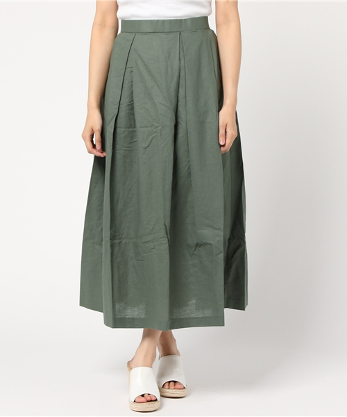 Re:EDIT（リエディ）の「コットンリネンフレアスカート（スカート・レディース・グレー/ブルー/ベージュ/オレンジ/ネイビー/レッド/グリーン/ブラック/ワイン/カーキ・LARGE/MEDIUM）」の21枚目の写真