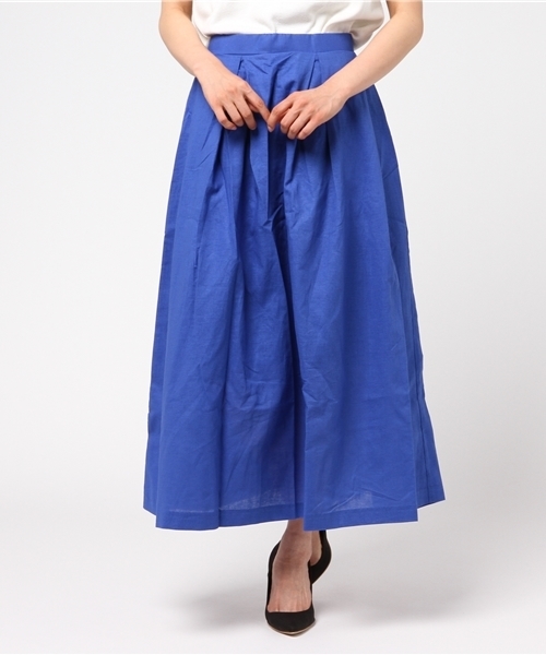 Re:EDIT（リエディ）の「コットンリネンフレアスカート（スカート・レディース・グレー/ブルー/ベージュ/オレンジ/ネイビー/レッド/グリーン/ブラック/ワイン/カーキ・LARGE/MEDIUM）」の8枚目の写真