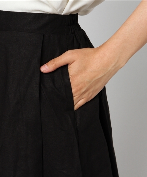 Re:EDIT（リエディ）の「コットンリネンフレアスカート（スカート・レディース・グレー/ブルー/ベージュ/オレンジ/ネイビー/レッド/グリーン/ブラック/ワイン/カーキ・LARGE/MEDIUM）」の17枚目の写真