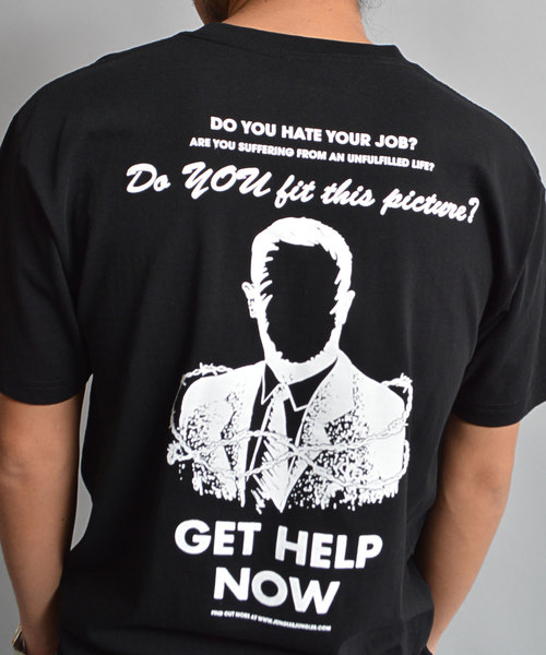 JUNGLES(ジャングルス)の「JUNGLES/ジャングルス GET HELP NOW S/S TEE(Tシャツ/カットソー・メンズ・オレンジ/ブラック・S/L/M/XL)」の2枚目の写真