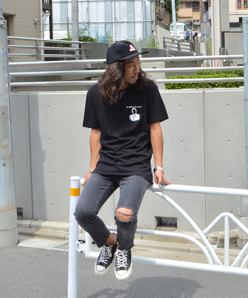 JUNGLES(ジャングルス)の「JUNGLES/ジャングルス GET HELP NOW S/S TEE(Tシャツ/カットソー・メンズ・オレンジ/ブラック・S/L/M/XL)」の9枚目の写真