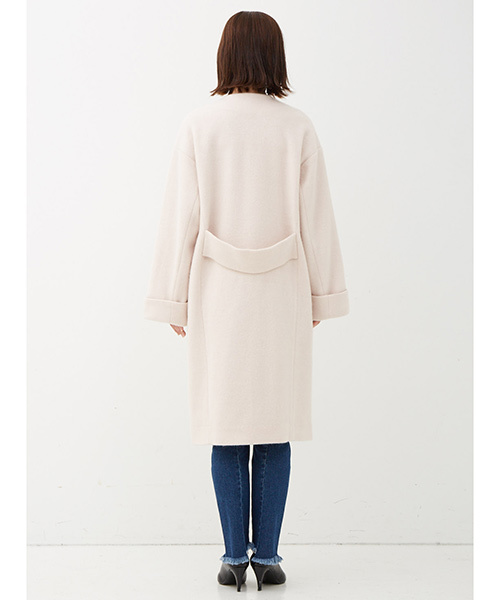 IEDIT（イディット）の「大人ピンクがコーデを格上げするフェミニンロングコート（その他アウター・レディース・ピンク・LARGE/MEDIUM/SMALL/X-LARGE/XX-LARGE）」の10枚目の写真