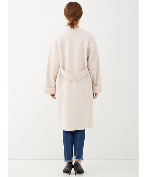 IEDIT（イディット）の「大人ピンクがコーデを格上げするフェミニンロングコート（その他アウター・レディース・ピンク・LARGE/MEDIUM/SMALL/X-LARGE/XX-LARGE）」の13枚目の写真