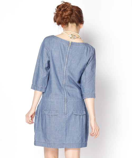 CORTES WORKS（コルテスワークス）の「ライトデニムワンピース（ワンピース・レディース・ブルー・38）」の8枚目の写真