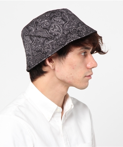 Pretty Green（プリティーグリーン）の「TONALペイズリー リバーシブル バケットハット（ハット・メンズ・ブラック/ネイビー・S/M/L/XL）」の7枚目の写真