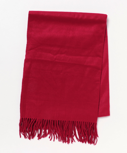 VitaFelice(ヴィータフェリーチェ)の「大判ストール(無地)/マフラー(ストール/ショール・レディース・ブラック/グレー/キャメル/レッド/マスタード/ベージュ系その他・FREE)」の9枚目の写真