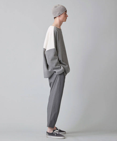 NOISE MAKER（ノイズメーカー）の「NOISE刺繍切替ボートネック(第4弾)（スウェット・メンズ・ブラック/グレー/オフホワイト/ネイビー/ホワイト・FREE）」の14枚目の写真