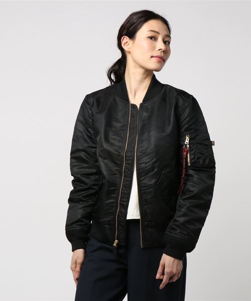 Alpha アルファ の Alpha L 2b バックリボン付きフライトジャケット Ma 1シリーズ Ma 1 Wear